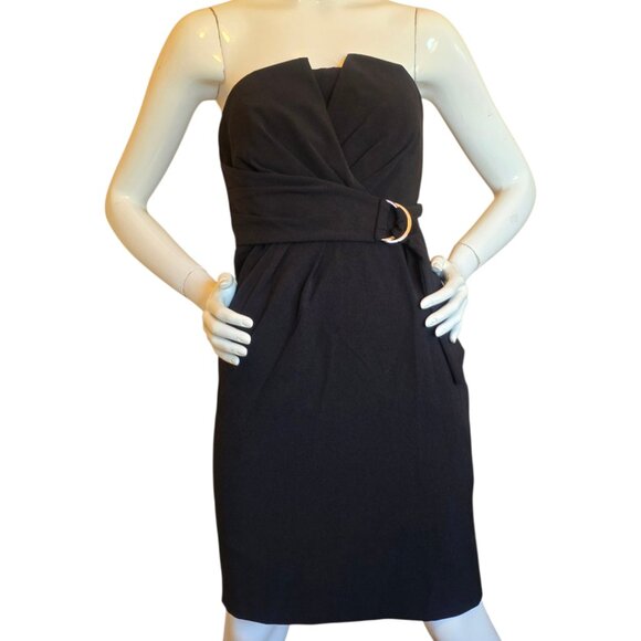 ANTONIO MELANI Strapless Little Black Dress sz 4 - Picture 8 of 12